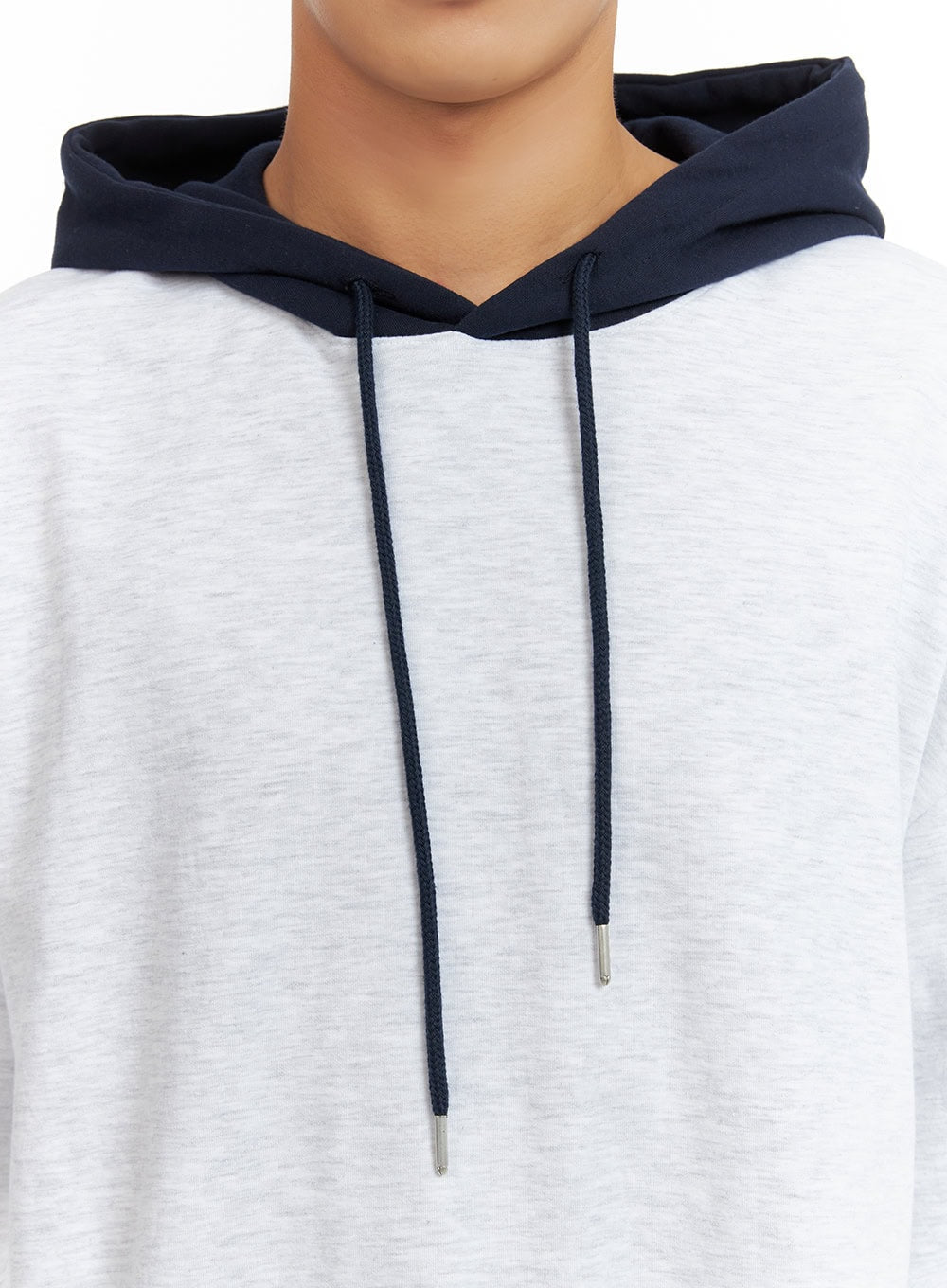Men's Contrasting Hoodie (White) IU414