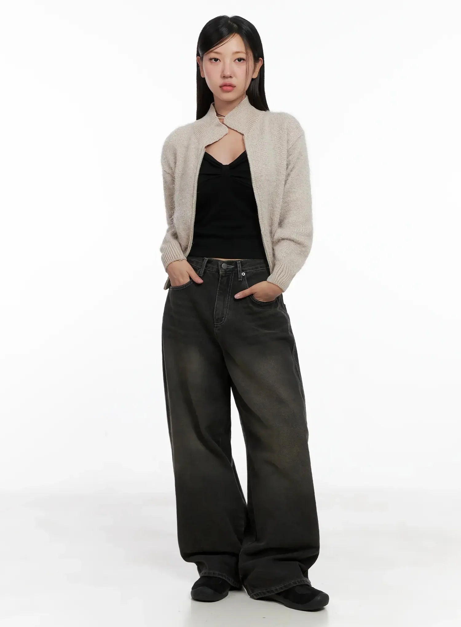 Hari Dark Washed Baggy Jeans IG527