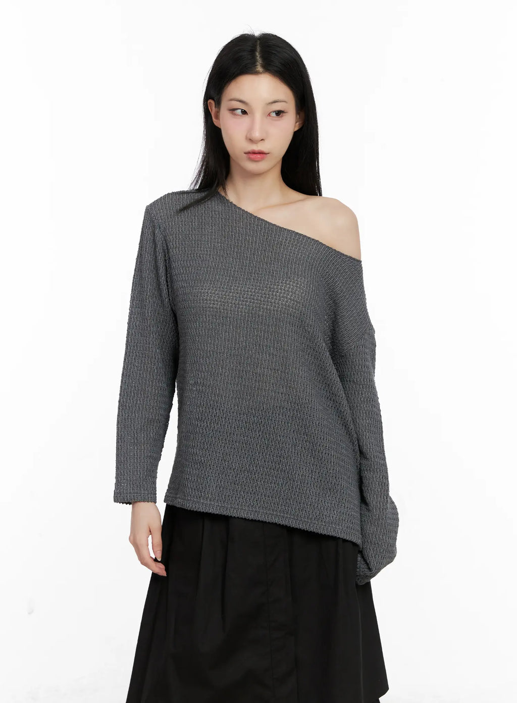 Oversized Off-Shoulder Knit Sweater CG526