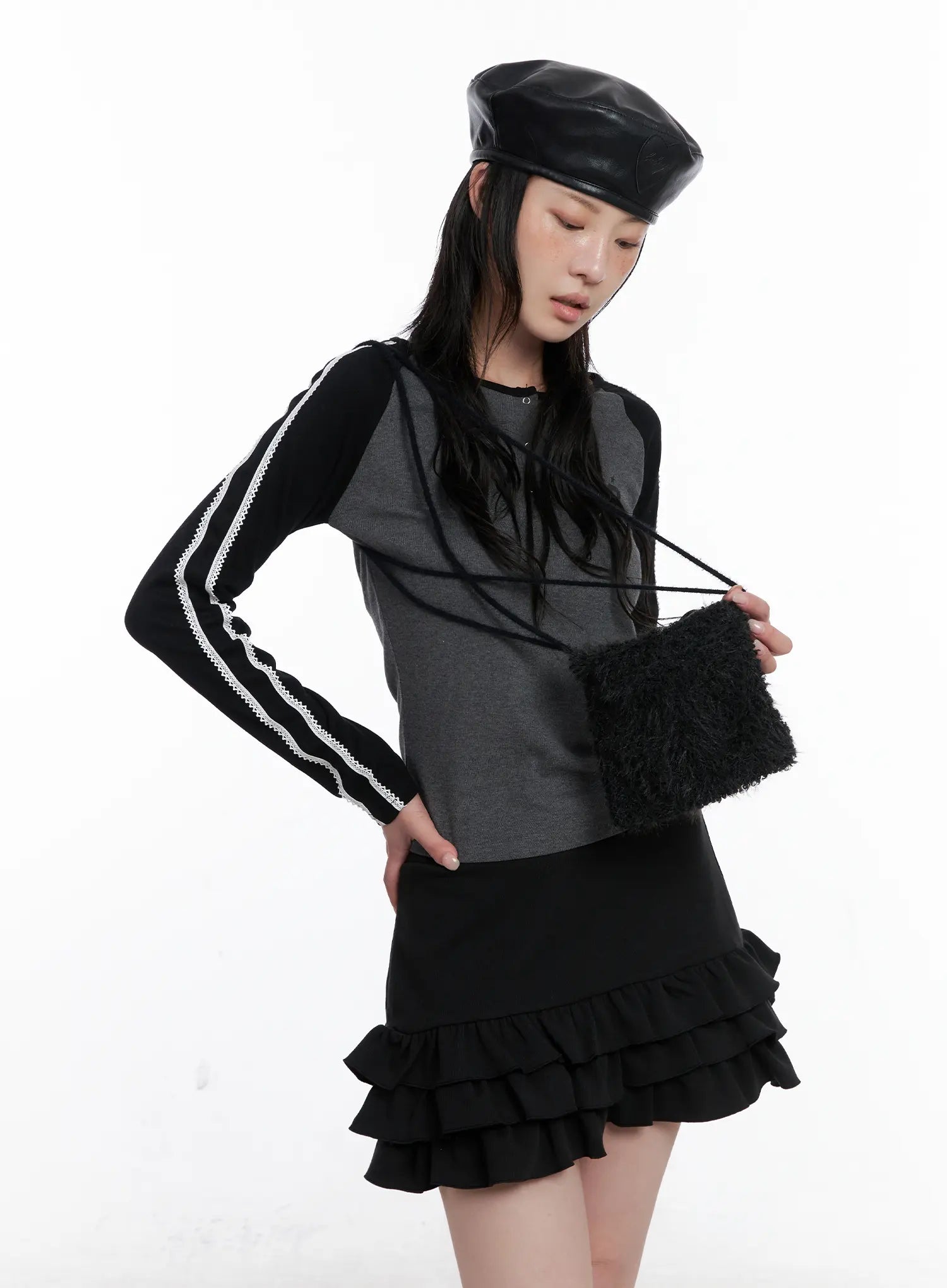 Juliet Mini Bouclé Shoulder Bag CS529