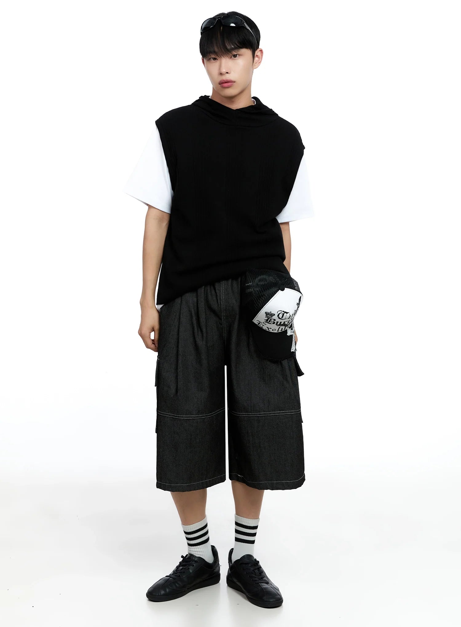 Men's Knit Tank Hoodie IG520