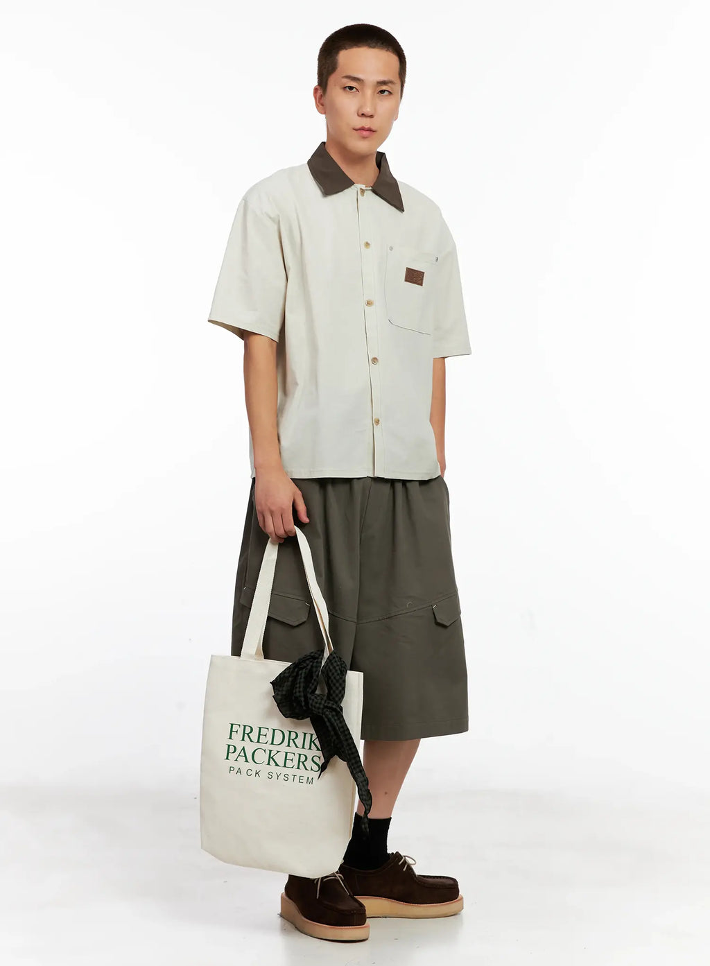 Men's Two-Tone Button-Up IG511