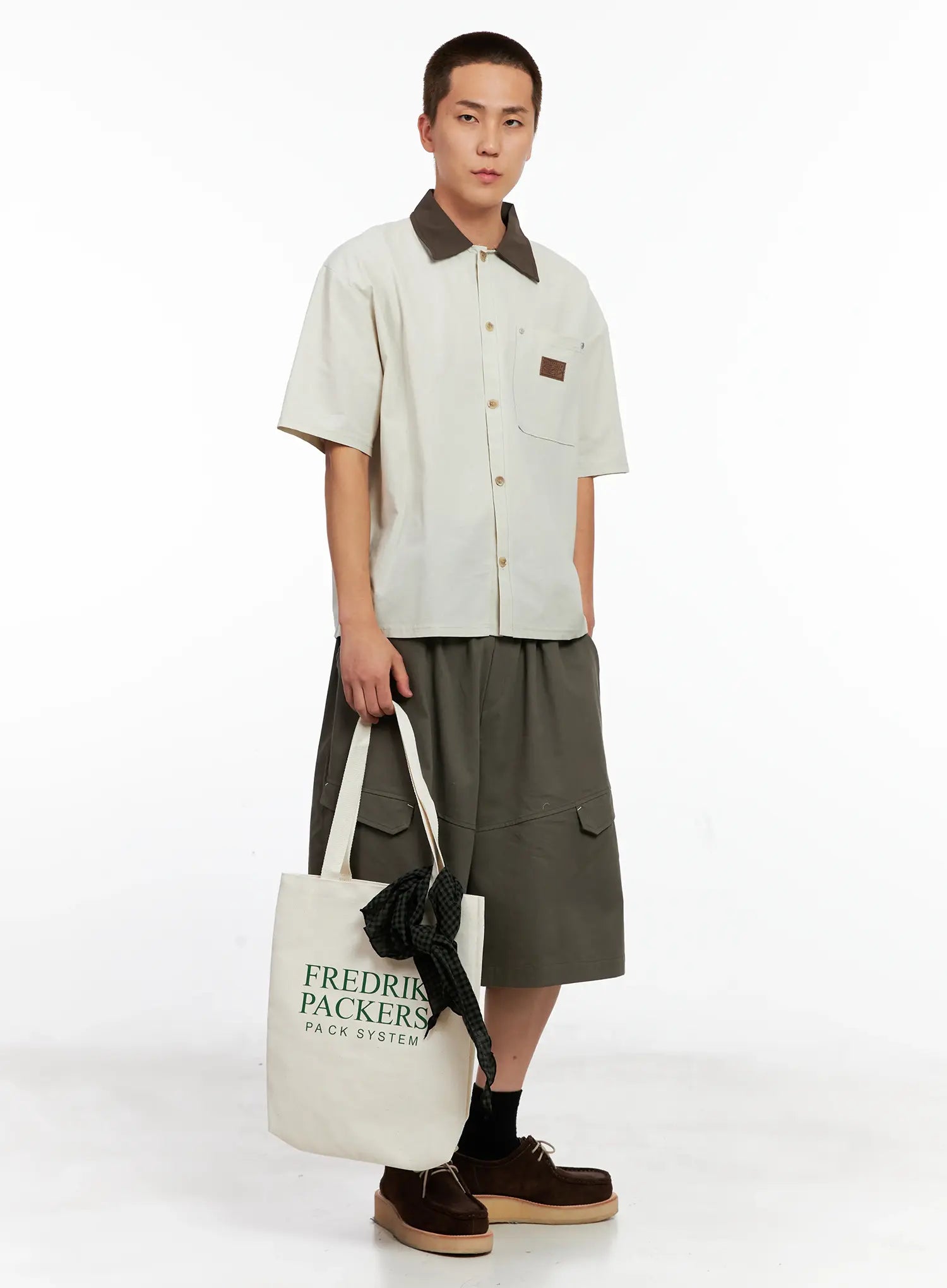 Men's Two-Tone Button-Up IG511