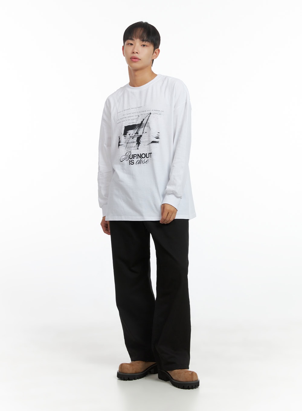 Men's Cotton Loose Fit Graphic Print Top CO408