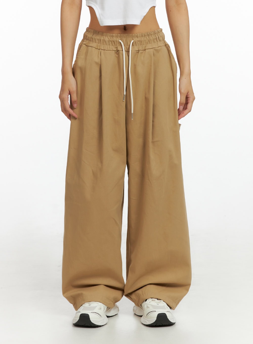 Cargo Banded Pintuck Pants IL419