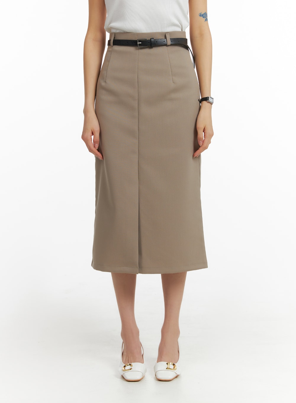 Front Split Maxi Skirt IM414