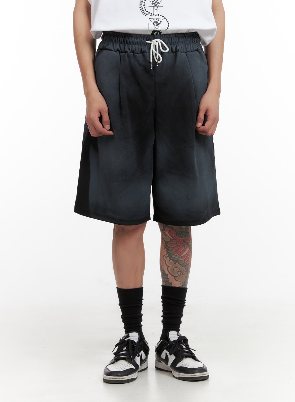 Men's Washed Cotton Sweat Shorts IL404