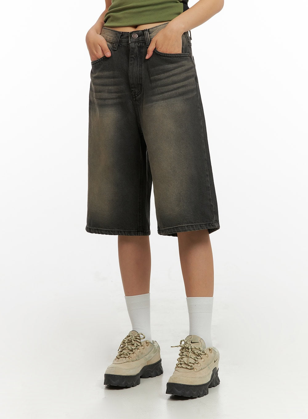 Color Washed Jorts IY422