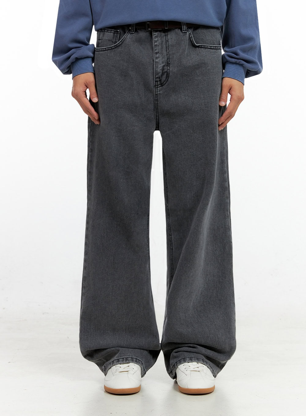 Men's Denim Dream Wide Leg Jeans (Black) IN401