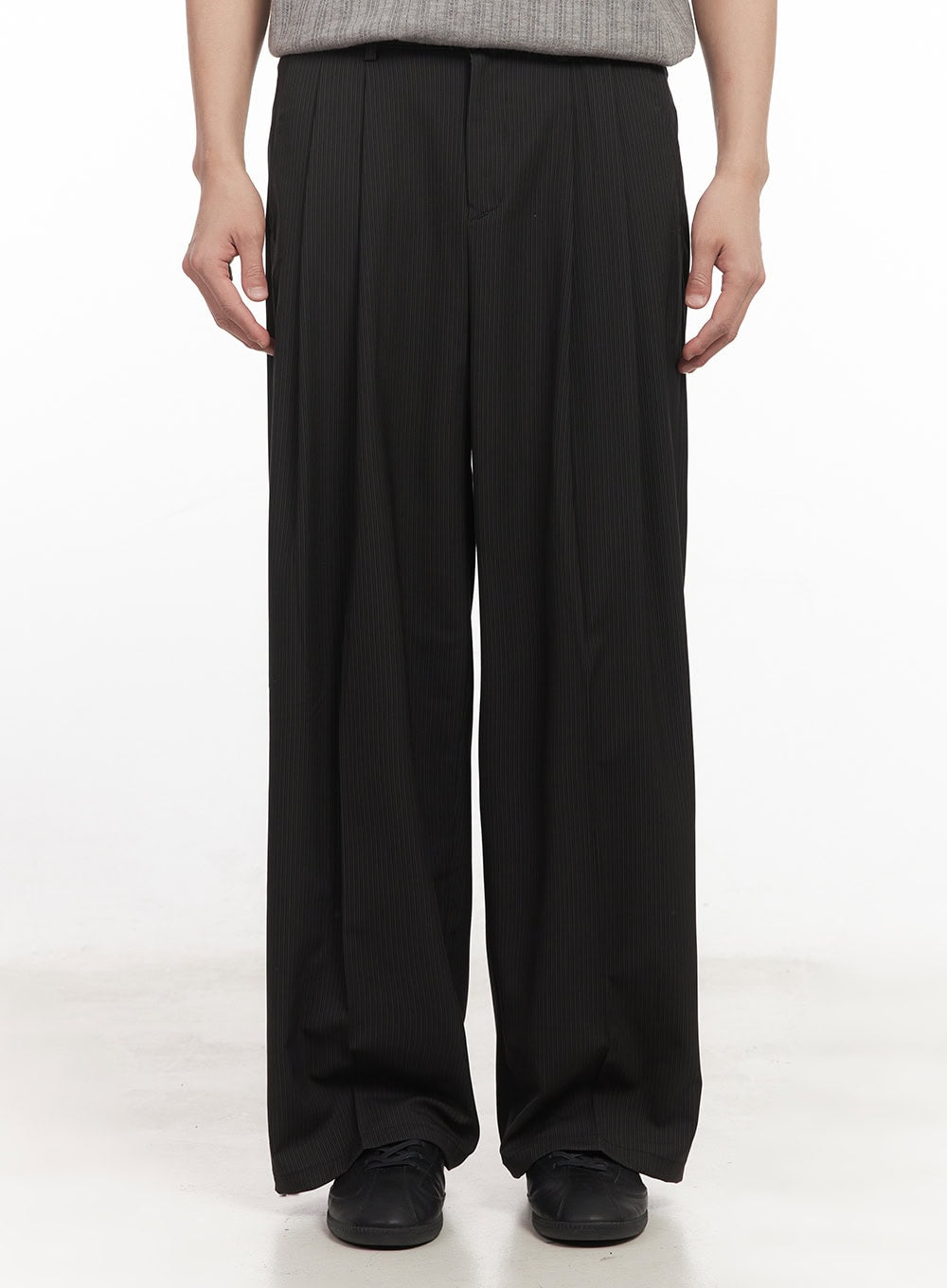 Men's Striped Pintuck Tailored Pants IA510