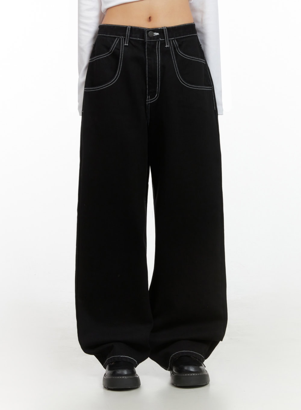 Isis Stitched Wide Jeans IS427