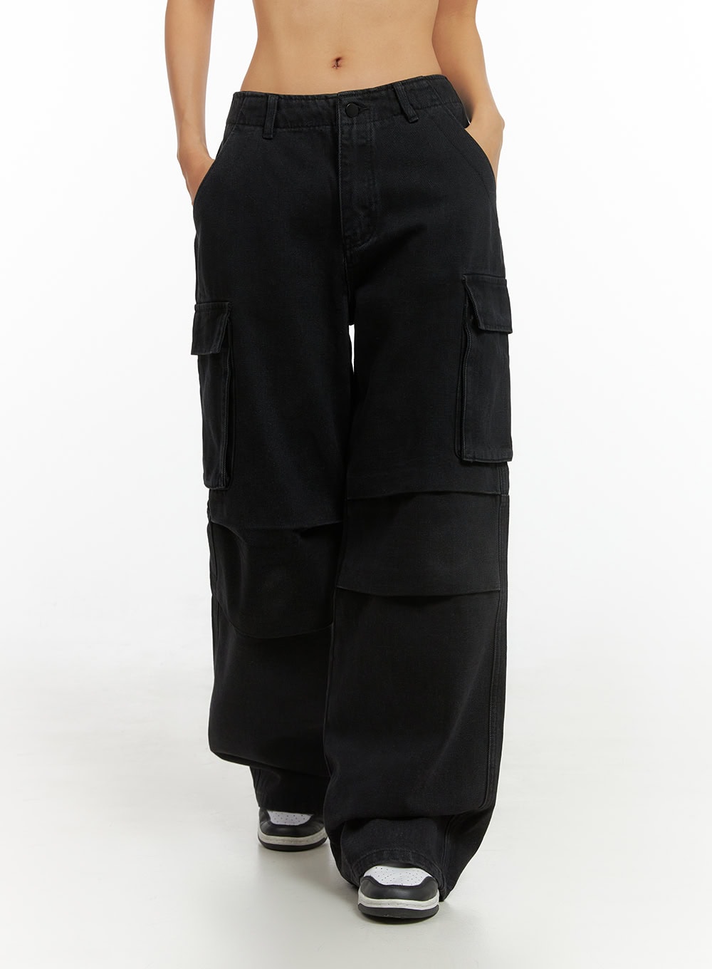 Basic Cargo Wide-Leg Pants IS402