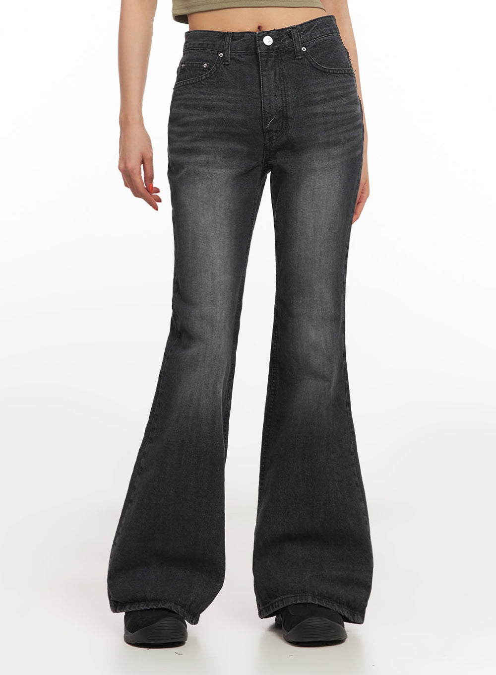 Joanna Washed Flared Jeans IA504