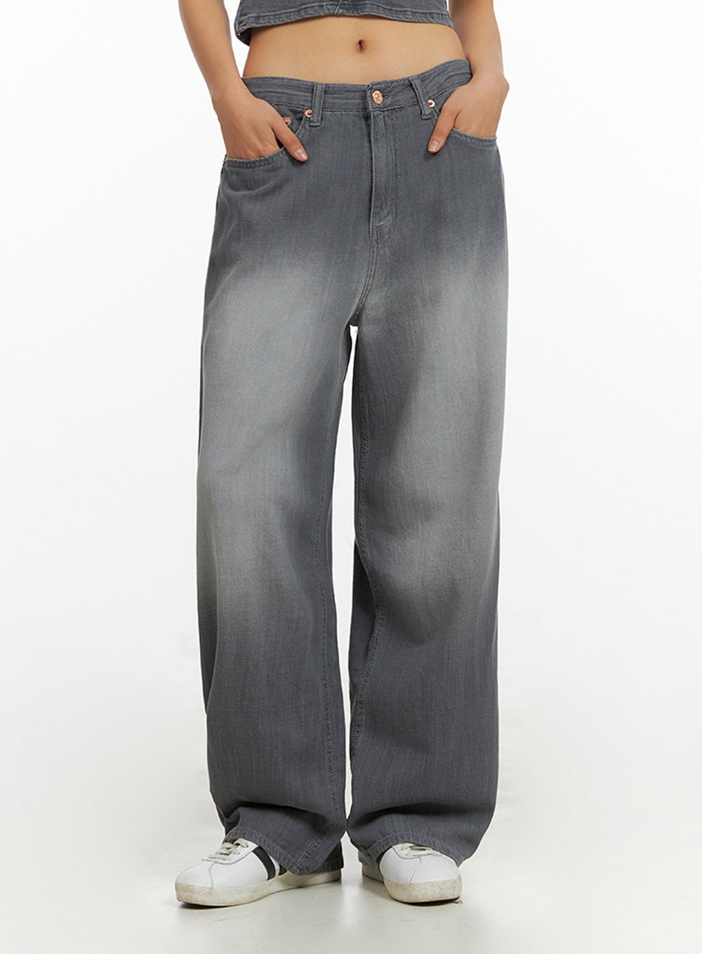 Washed Baggy Jeans IY422