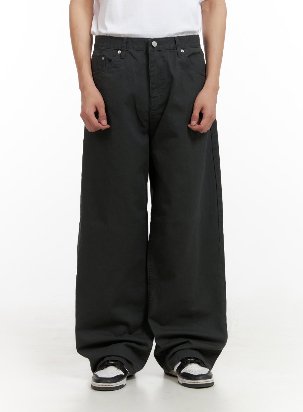 Men's Solid Cotton Baggy Pants IL404
