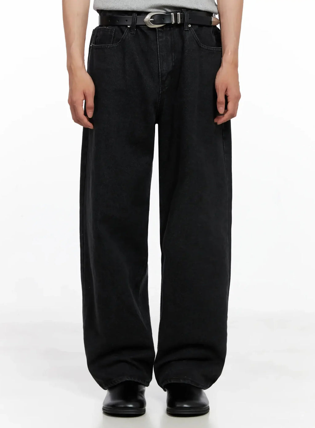 Men's Vintage Black Jeans IO517