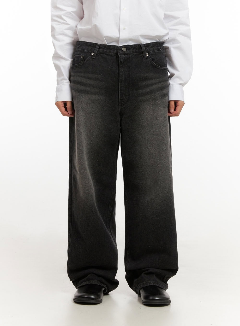 Men's Washed Relaxed-Fit Jeans ID406