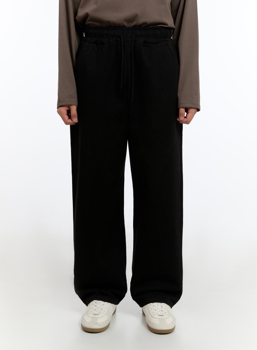 Men's Classis Cotton Solid Wide Pants IS412