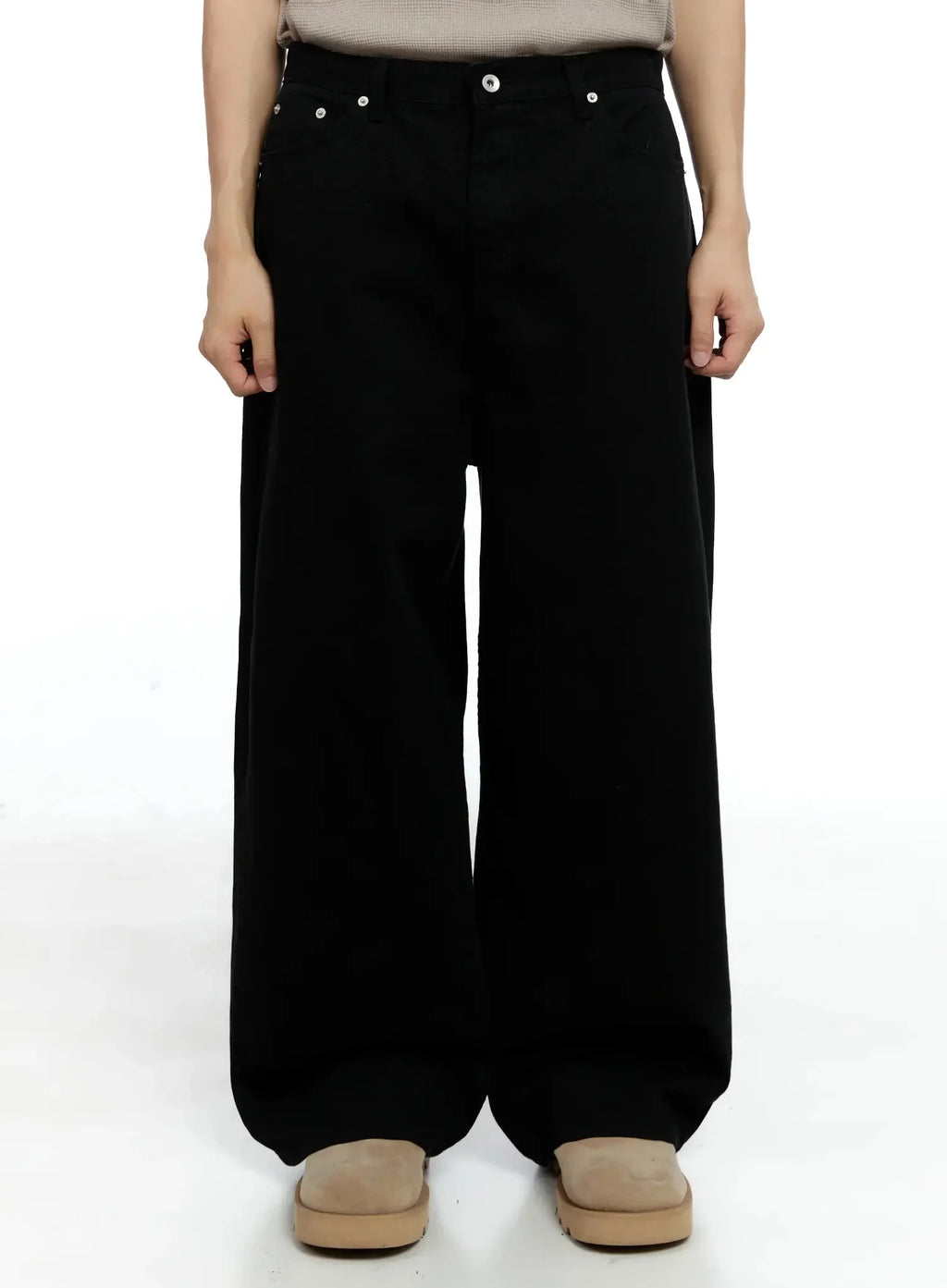 Men's Classic Wide-Leg Cotton Pants IG520