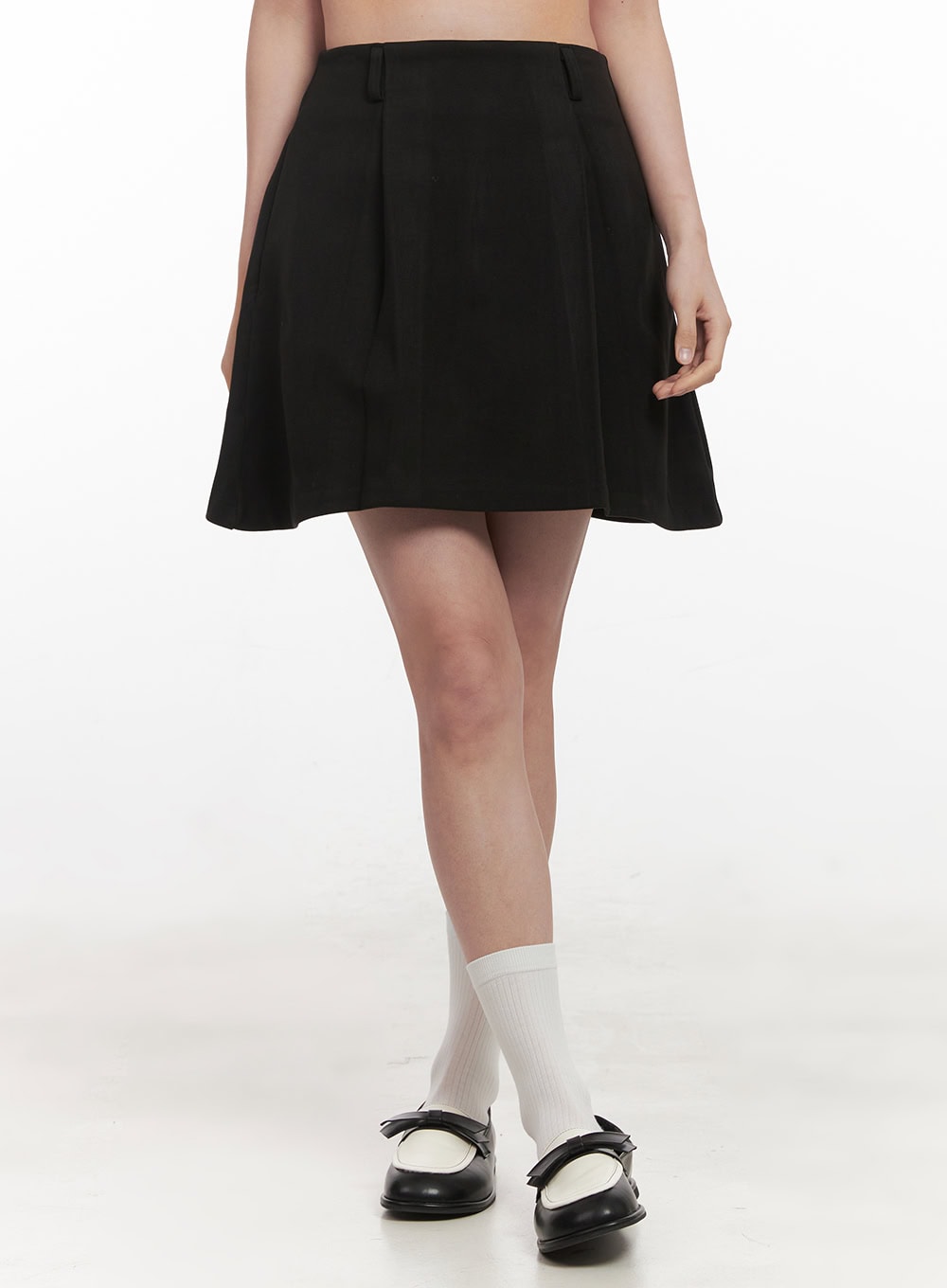 Pintuck A-Line Mini Skirt IF505