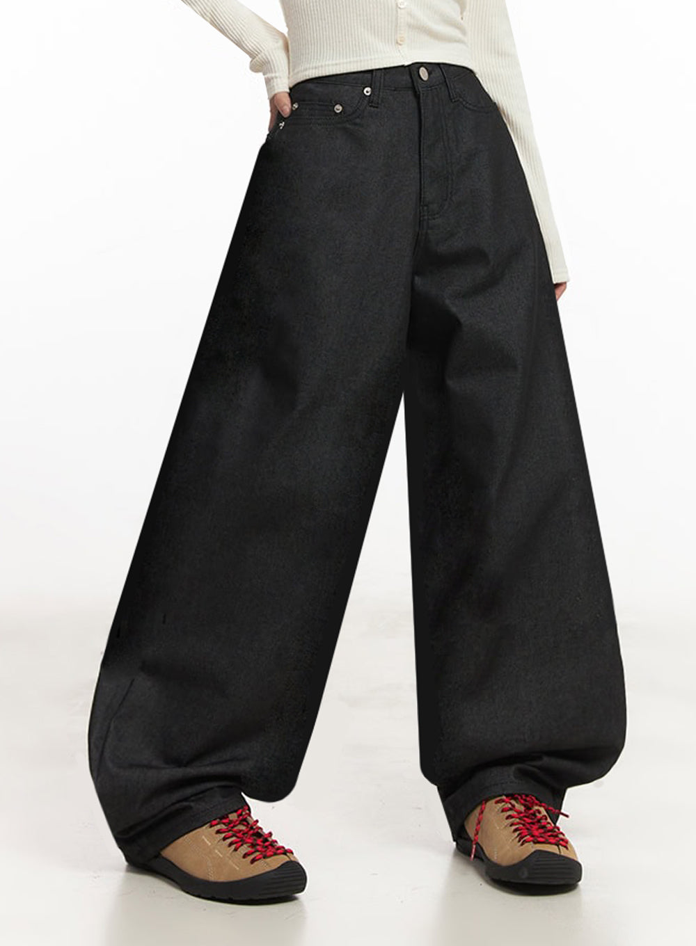 Kassandra Wide-Leg Baggy Jeans IA515