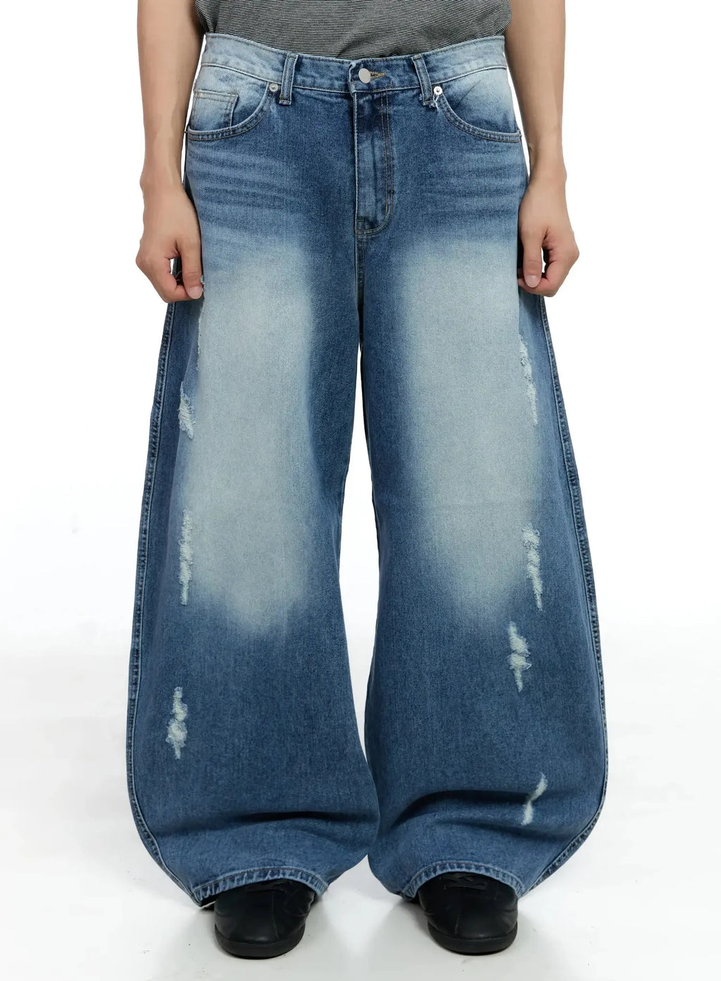 Men's Distressed Baggy Jeans IG520