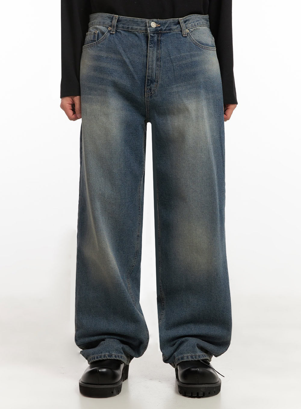 Men's Basic Wide-Leg Denim Jeans ID427