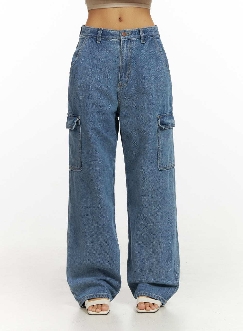 Low Rise Cargo Jeans IU412