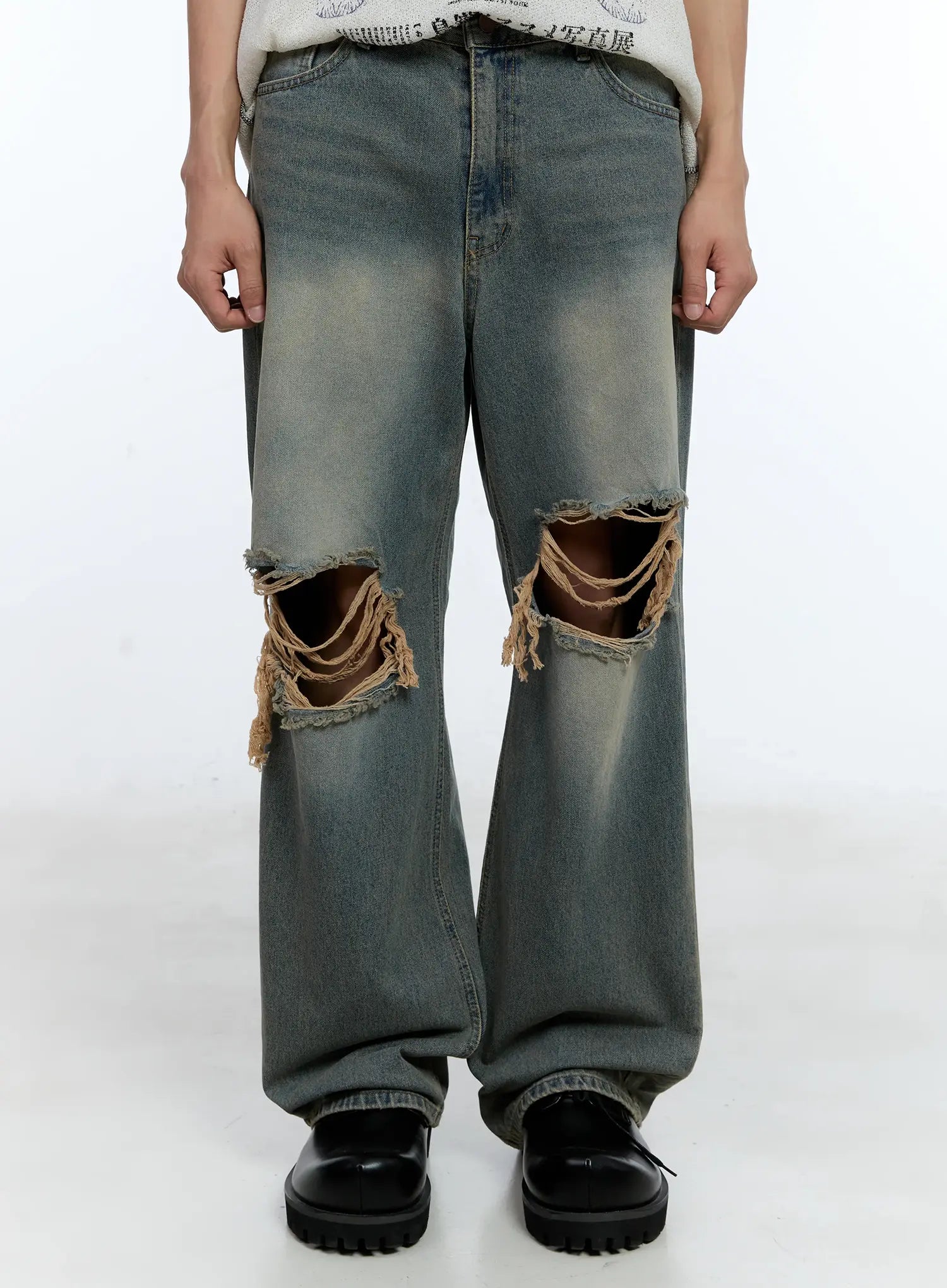 Men's Retro Ripped Jeans IL517