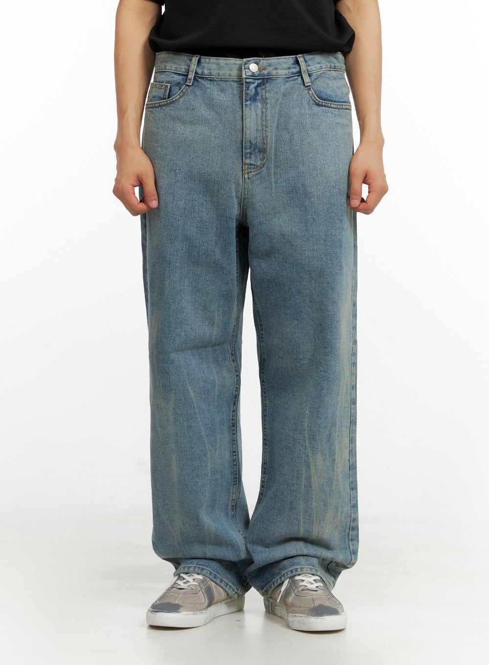 Men's Vintage Loose Fit Straight Jeans IU412