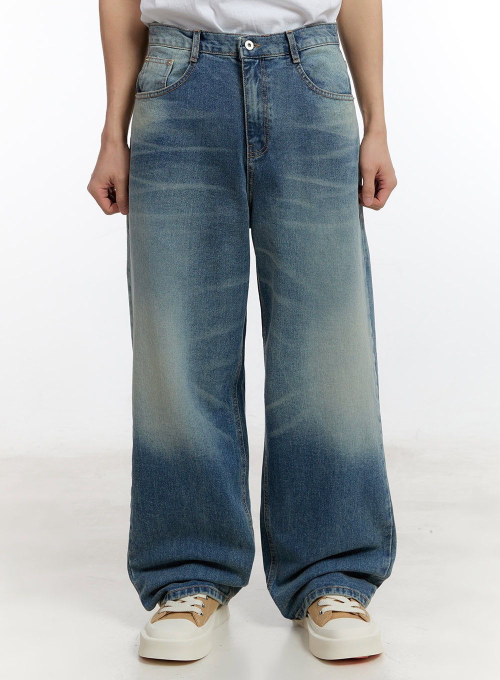 Men's Washed Baggy Jeans IA504