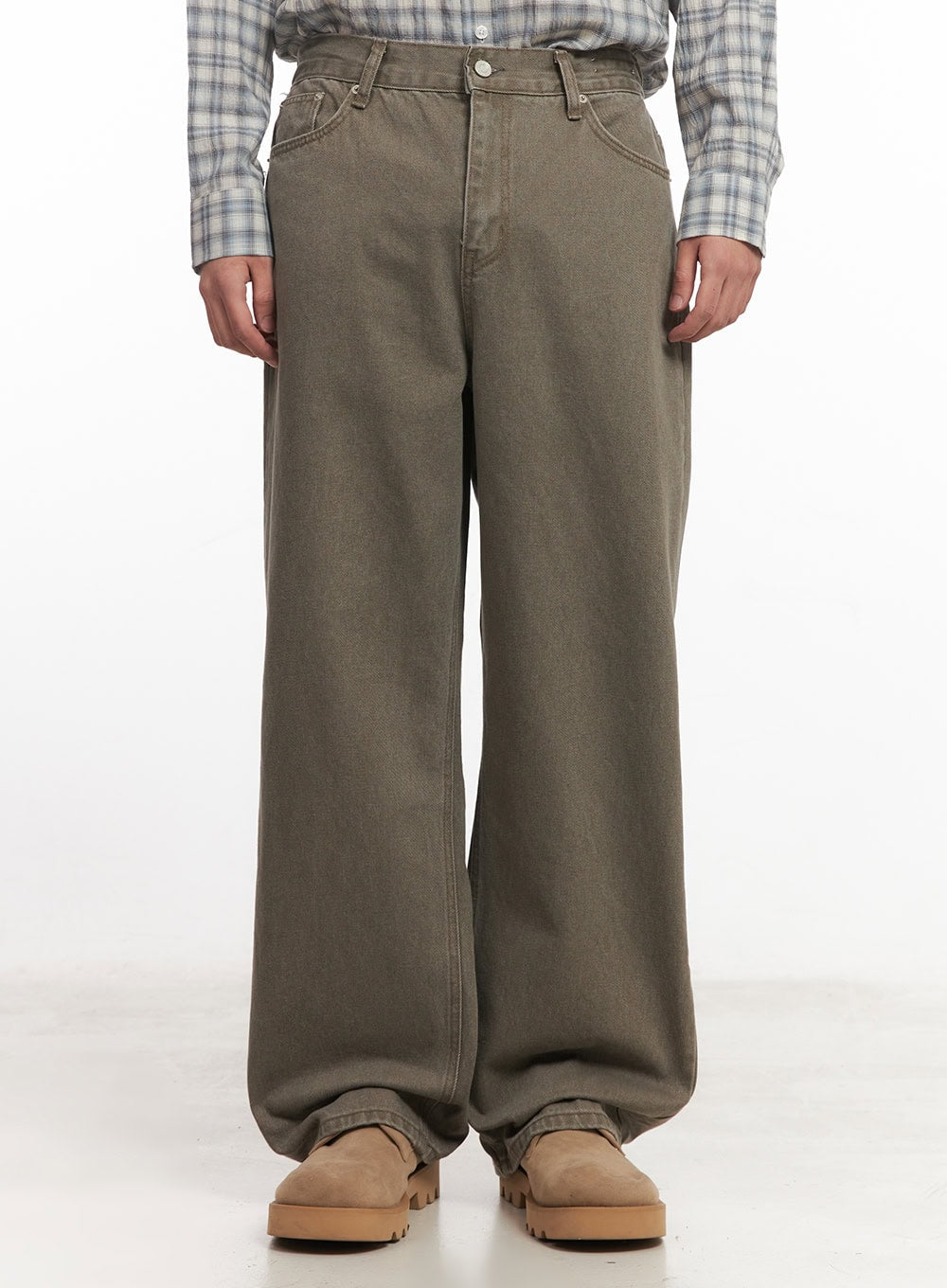 Men's Cotton Washed Wide-Leg Pants IM527