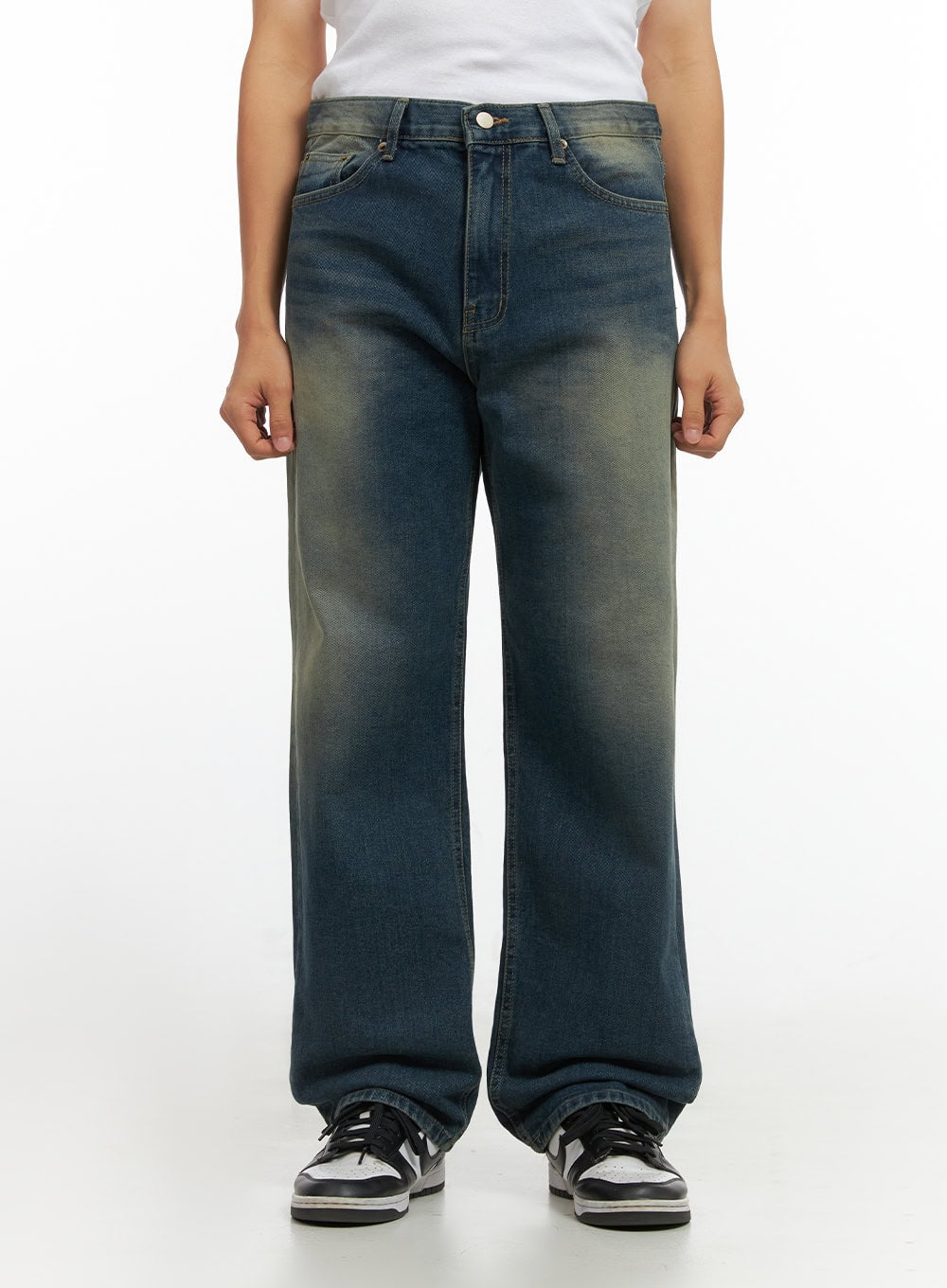 Men's Wide Leg Denim Jeans IO420