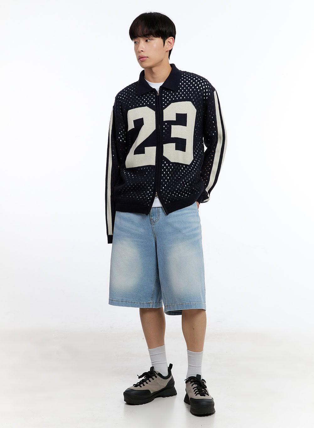 Men's Summer Zip-Up Sweater IY530