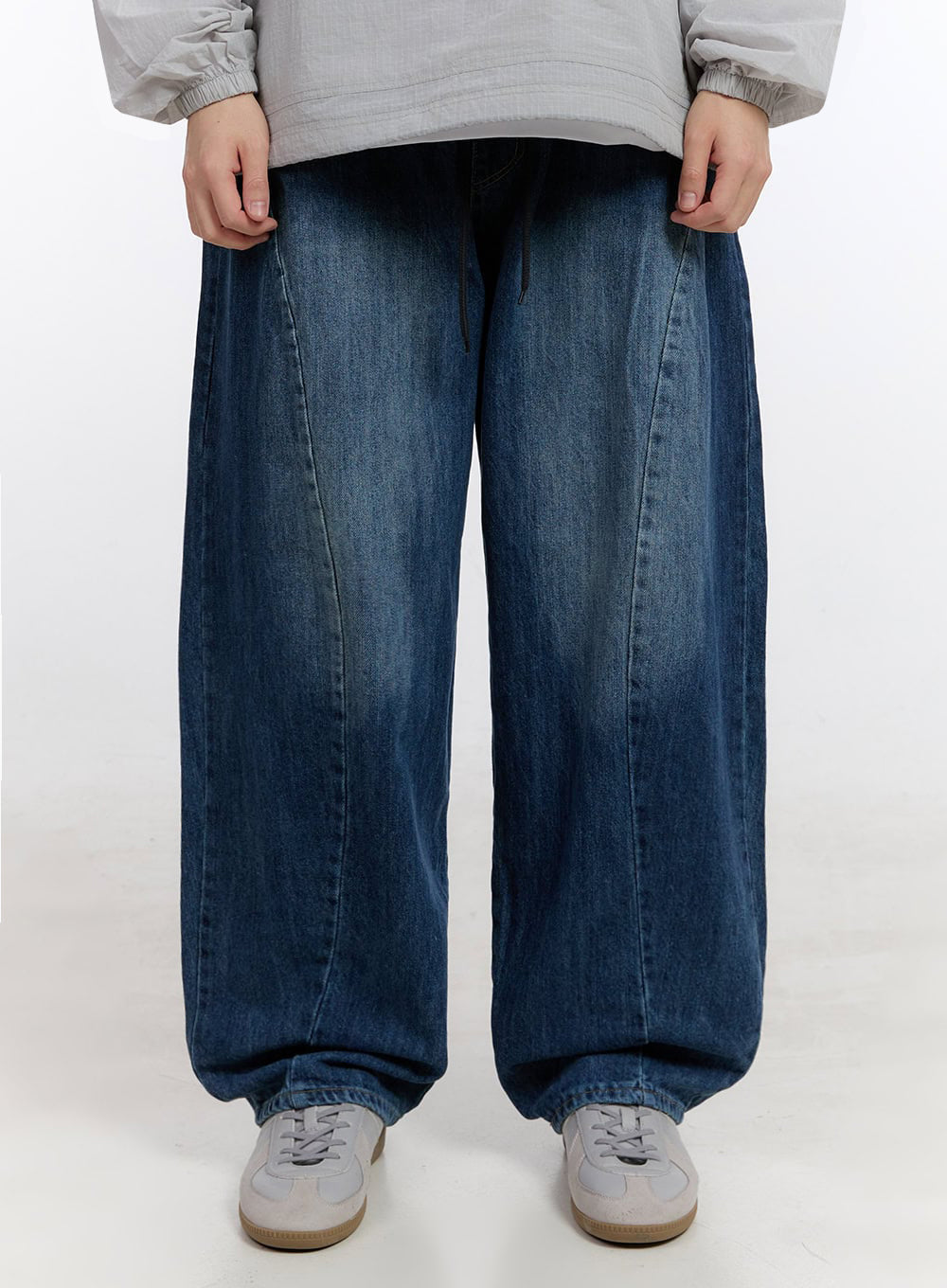 Men's Stitched Wide-Fit Jeans IF528