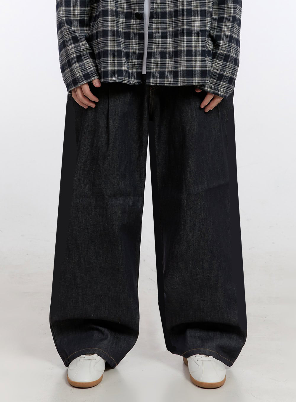 Men's Pintuck Baggy Jeans IM525