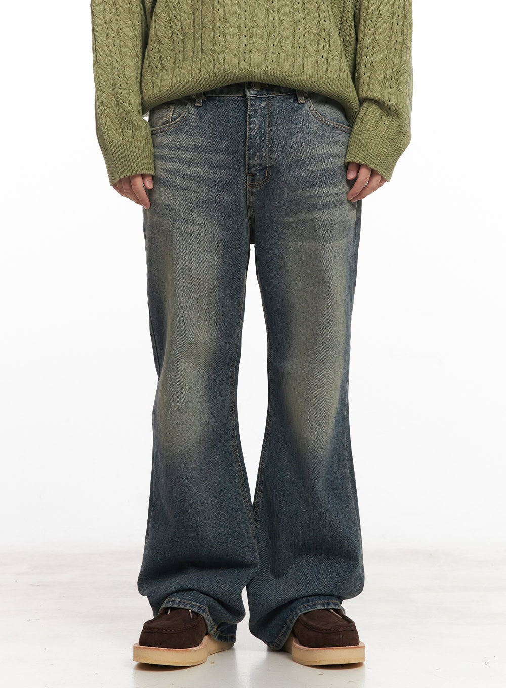 Men's Washed Flared Jeans IM517