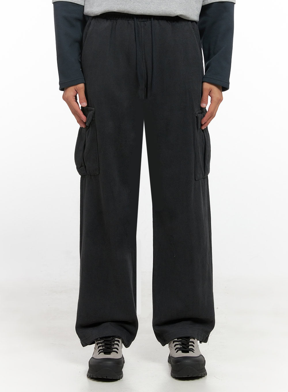 Men's Cargo Cotton Pants (Dark gray) ID413