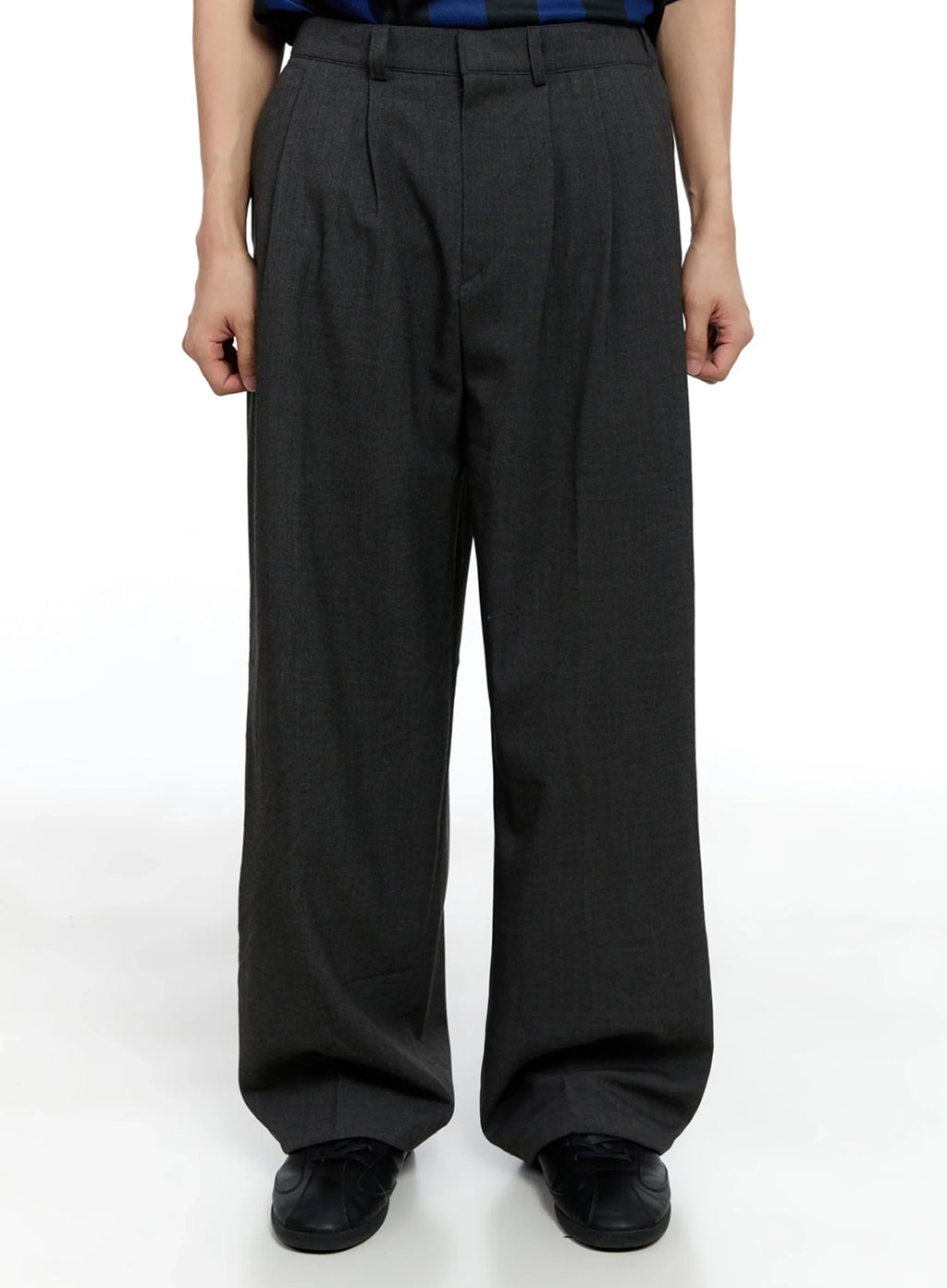 Men's Pintuck Wide-Leg Pants IG520