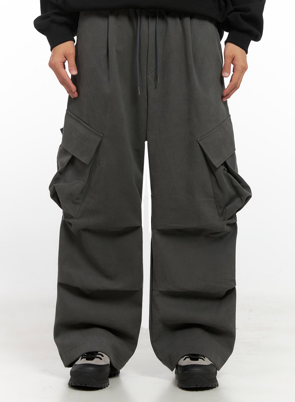 Men's Warm Wide-Fit Cargo Pants ID406