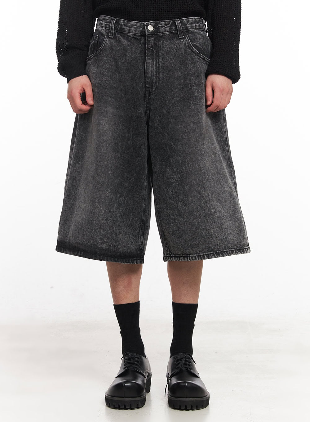 Men's Washed Wide-Fit Jorts IY505