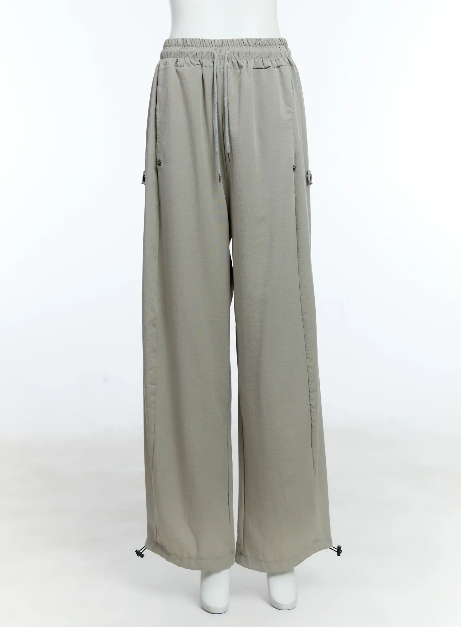 Men's Linen Wide-Leg Buttoned Pants IG512