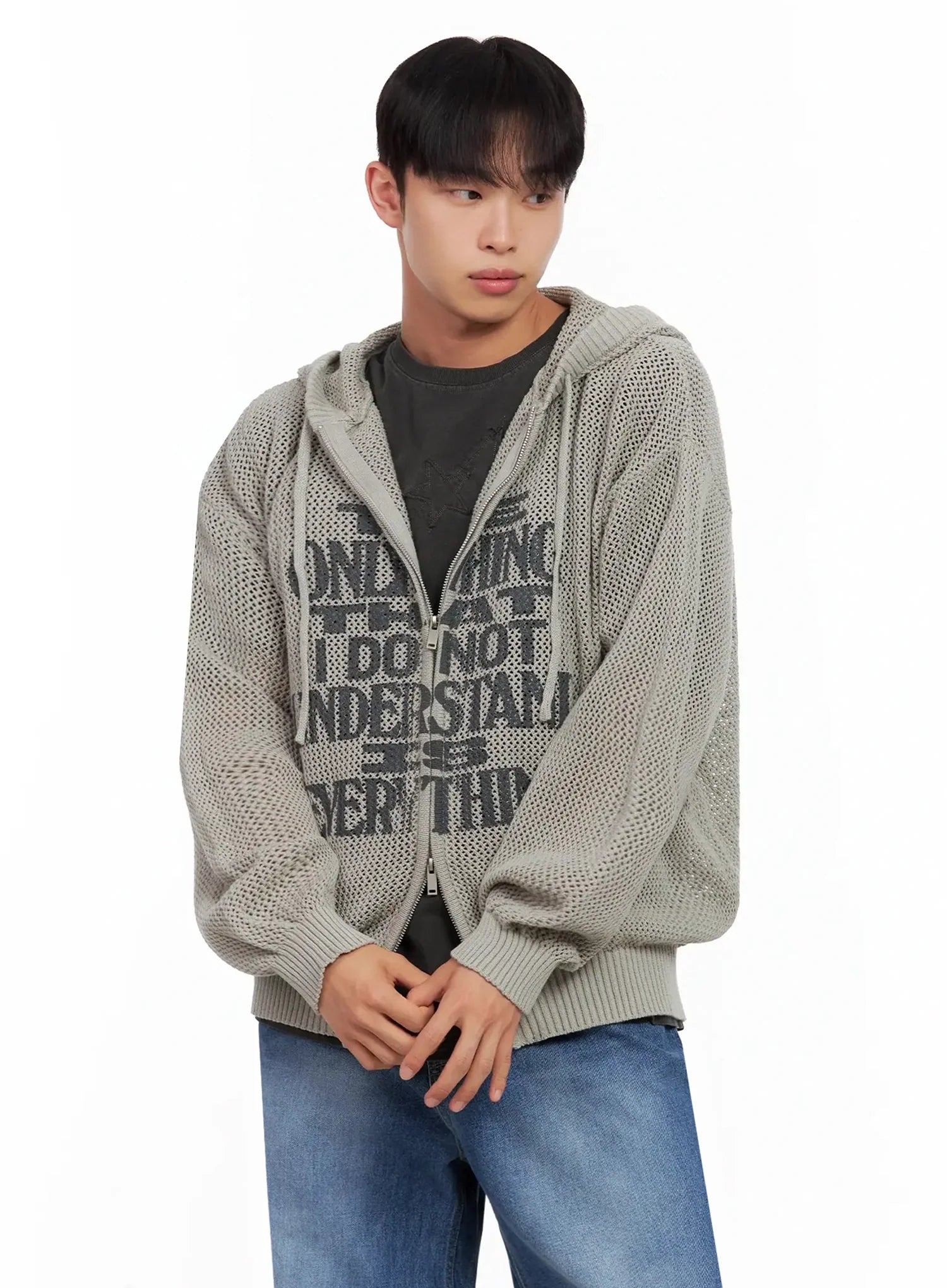 Men's Graphic Zip-Up Hoodie IL516