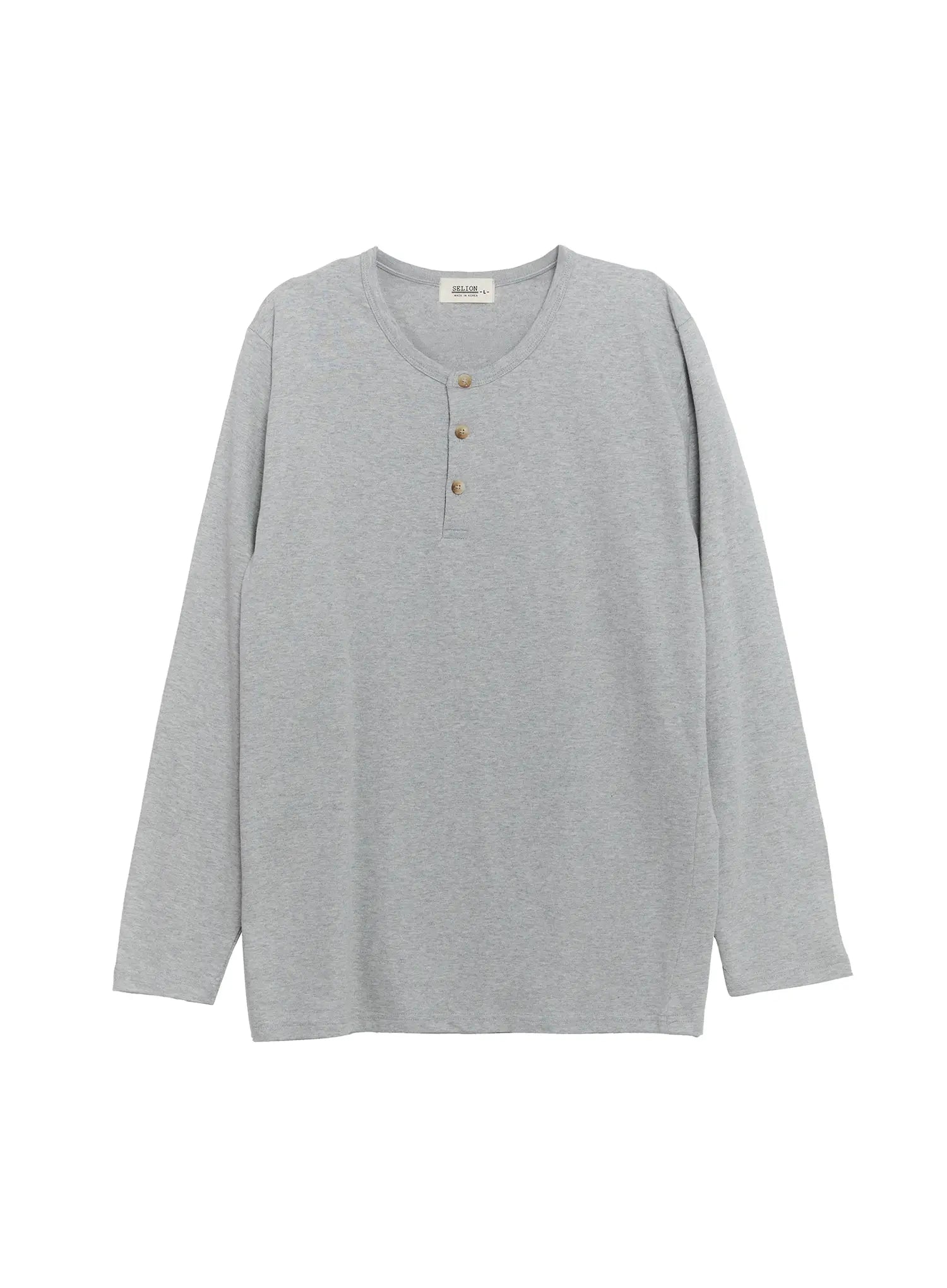 Men's Henley Neck Long Sleeve Tee IG512