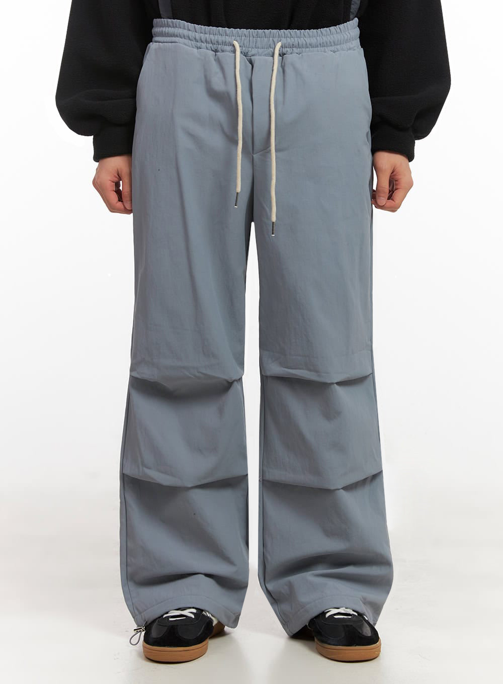 Men's Straight-Leg Solid Pintuck Track Pants ID427