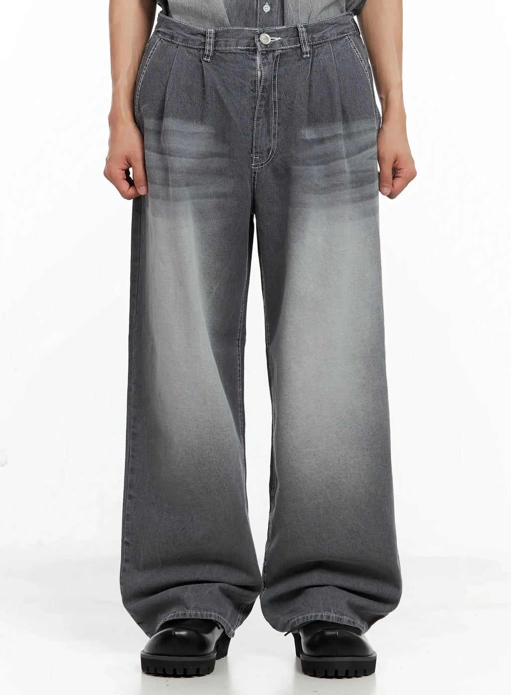 Men's Relaxed-Fit Vintage Denim Jeans IL516