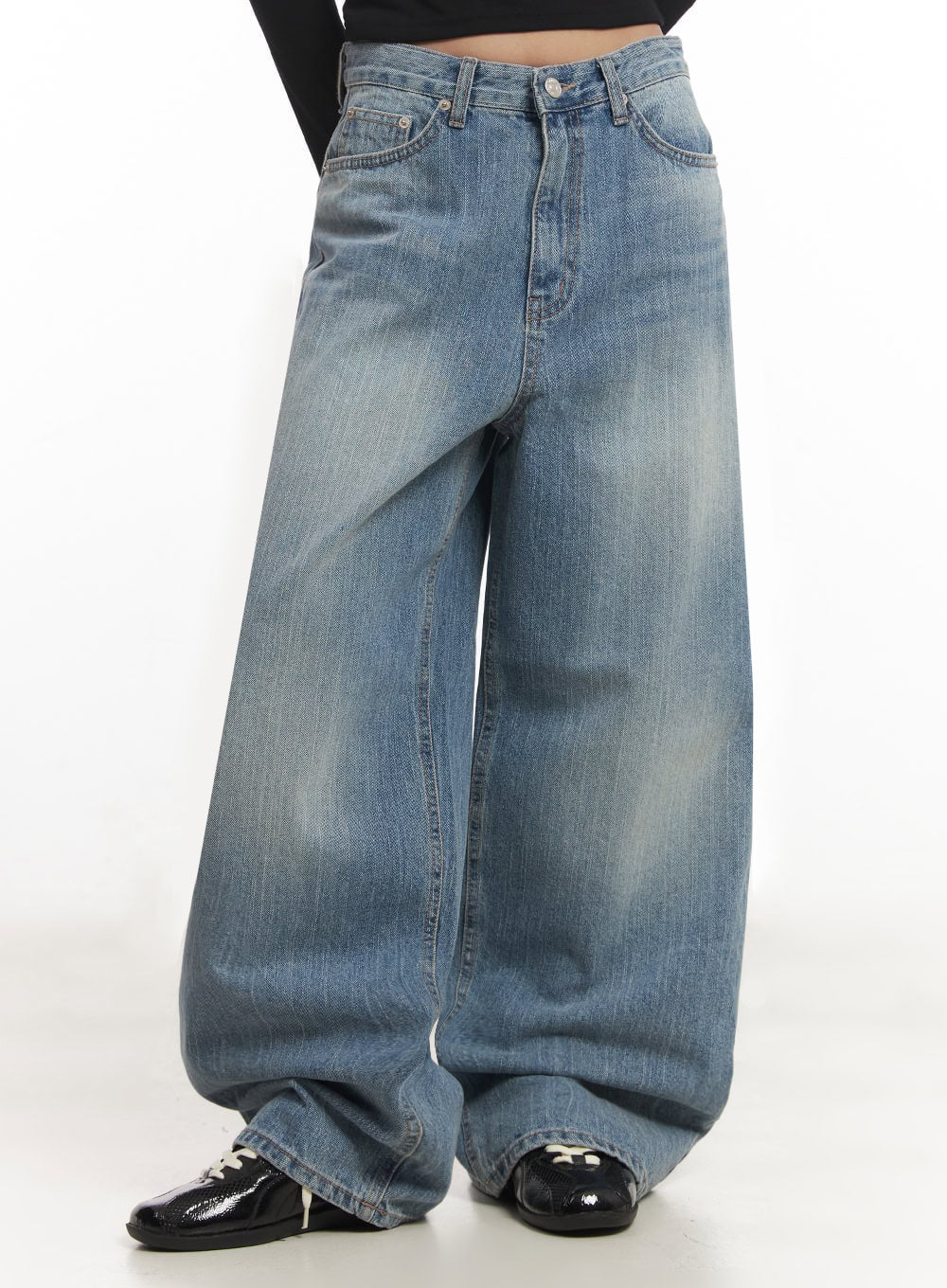 Yvette Washed Baggy Jeans IA517