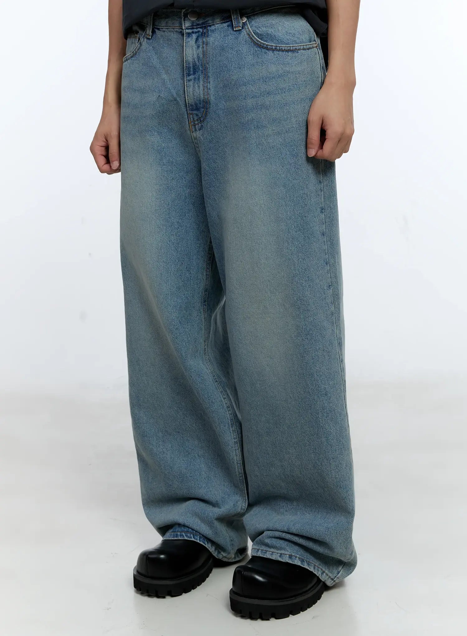 Men's Wide Leg Denim Jeans IG519