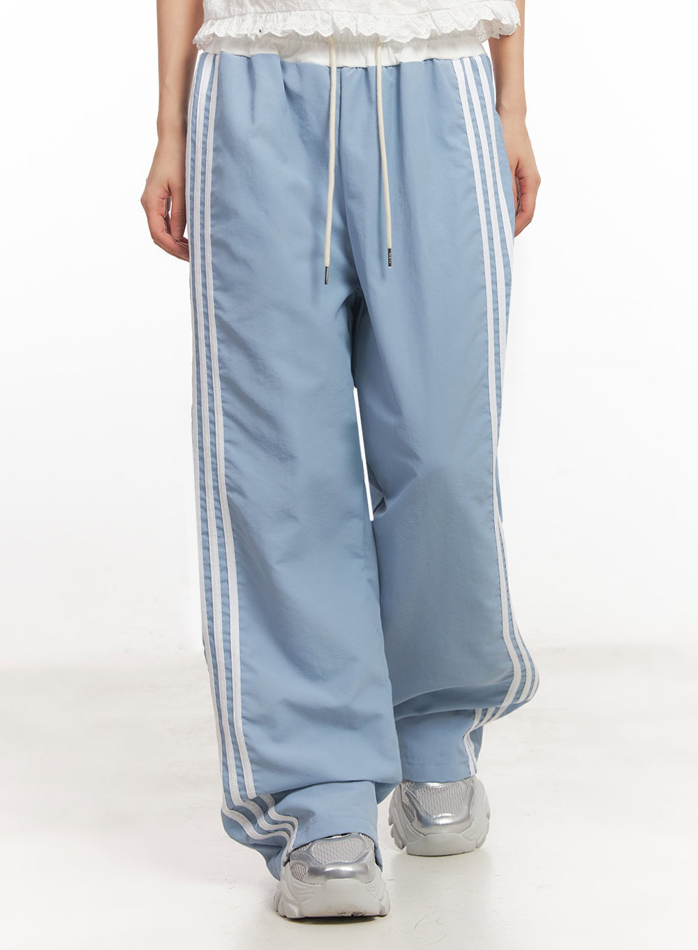 Striped Nylon Track Pants IA525