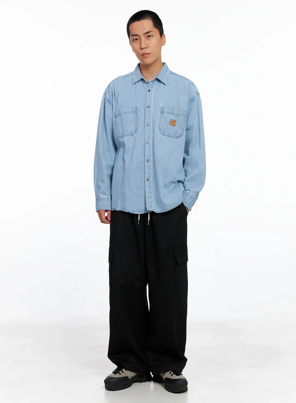 Men's Denim Patch Pocket Shirt IS510